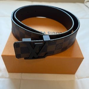 Louis Vuitton Men’s Belt - Damier Ebene Size 34/85cm
